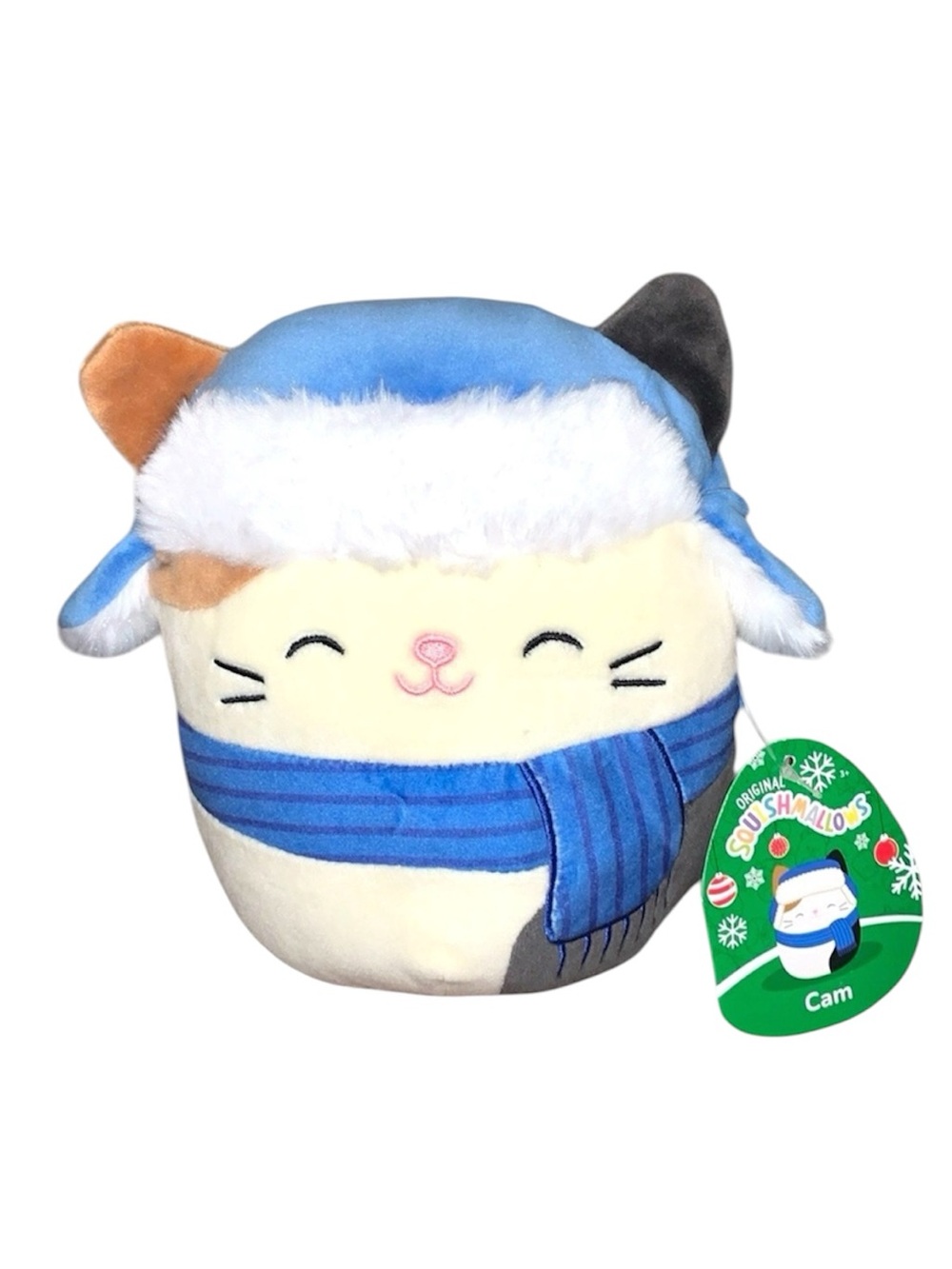 Squishmallows Cam The Cat Winter Squad 7.5 Inch Holiday Plush NWT